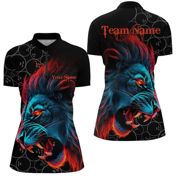 Lion Ladies Bowling League Quarter Zip Jersey I5357