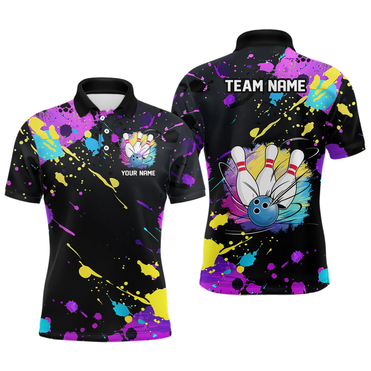 Personalised Men's Bowling Polo Shirt I6787