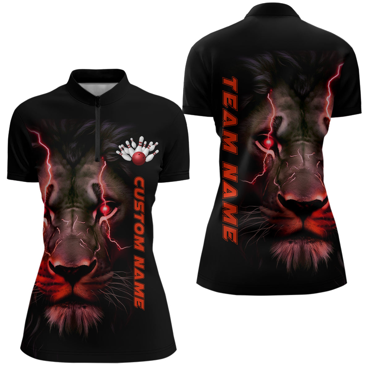 Red Lion Women's Bowling Quarter Zip Shirt I5359
