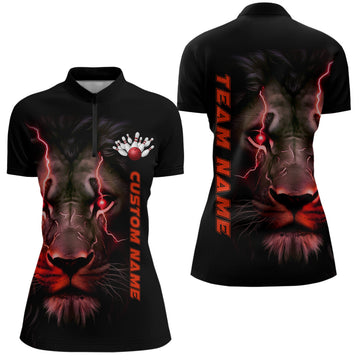 Red Lion Women's Bowling Quarter Zip Shirt I5359