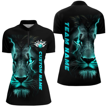 Blue Lion Women's Bowling Quarter Zip Shirt I5360
