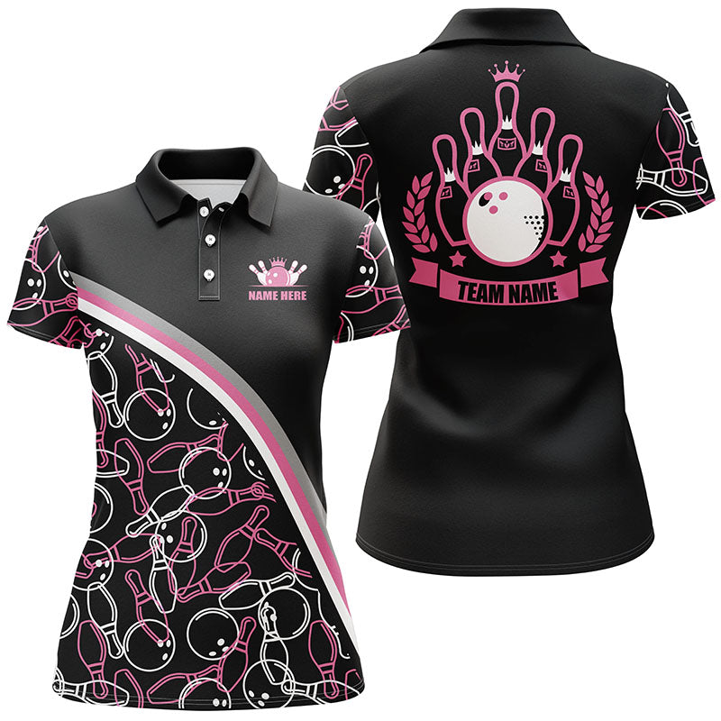 Custom Pink Bowling Polo Shirt for Women N5441