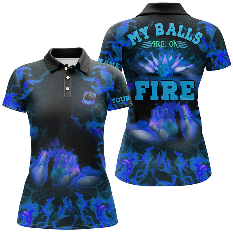 Blue Flame Women's Bowling Polo Shirt N6457