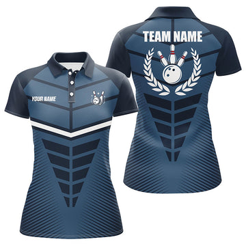 Navy Bowling Team Women's Custom Polo Shirt N7444