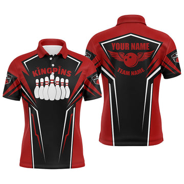 Men's Red Bowling Jerseys - Custom Team & Name N4522