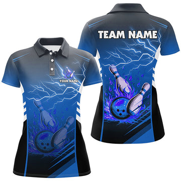 Blue Lightning Women's Bowling Polo Shirt N7477