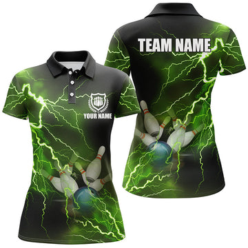 Women's Green Lightning Bowling Polo Shirt N6146