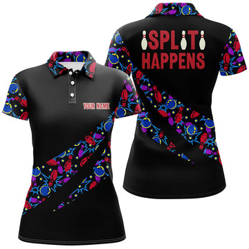 Personalised Camo Bowling Polo Shirt for Women N6869