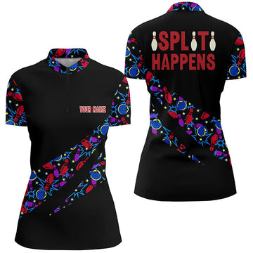 Women's Camo Bowling Quarter-Zip Jersey N6869