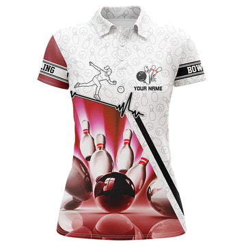 Personalised Pink Camo Bowling Polo Shirt for Women N5970