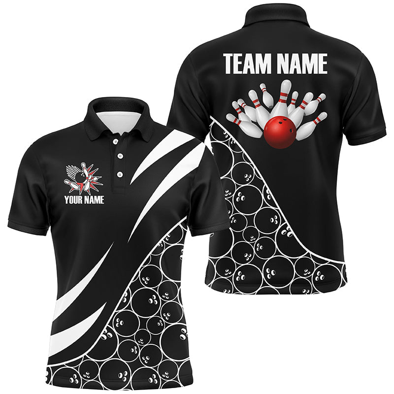 Black & White Camo Bowling Jerseys for Men - Custom Retro Team Shirts N7558