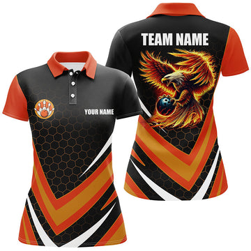 Eagle Flame Women's Bowling Shirt | Orange N8390