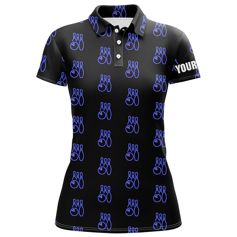 Black Neon Bowling Women's Polo Shirt N6761