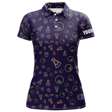 Custom Neon Bowling Polo Shirt for Women N6763