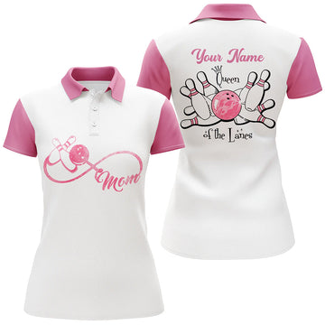 Women's Bowling Polo Shirt - Custom 'Queen of the Lanes' for Mother's Day N5184