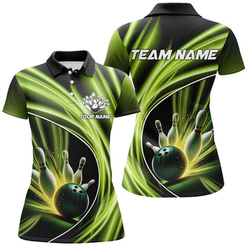 Green Light Women's Custom Bowling Polo Jersey N7603