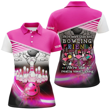 Funny Pink Flamingo Women's Bowling Polo Shirt N5949