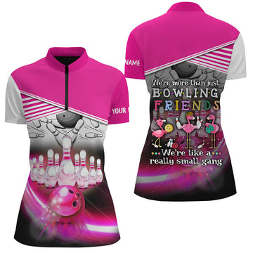 Pink Flamingo Women's Bowling Quarter-Zip Shirt N5949
