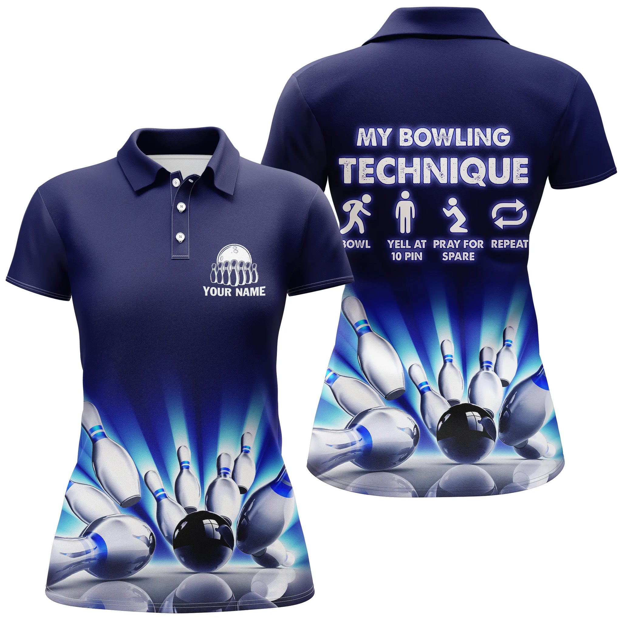 Personalised Women's Bowling Polo Shirt N4674