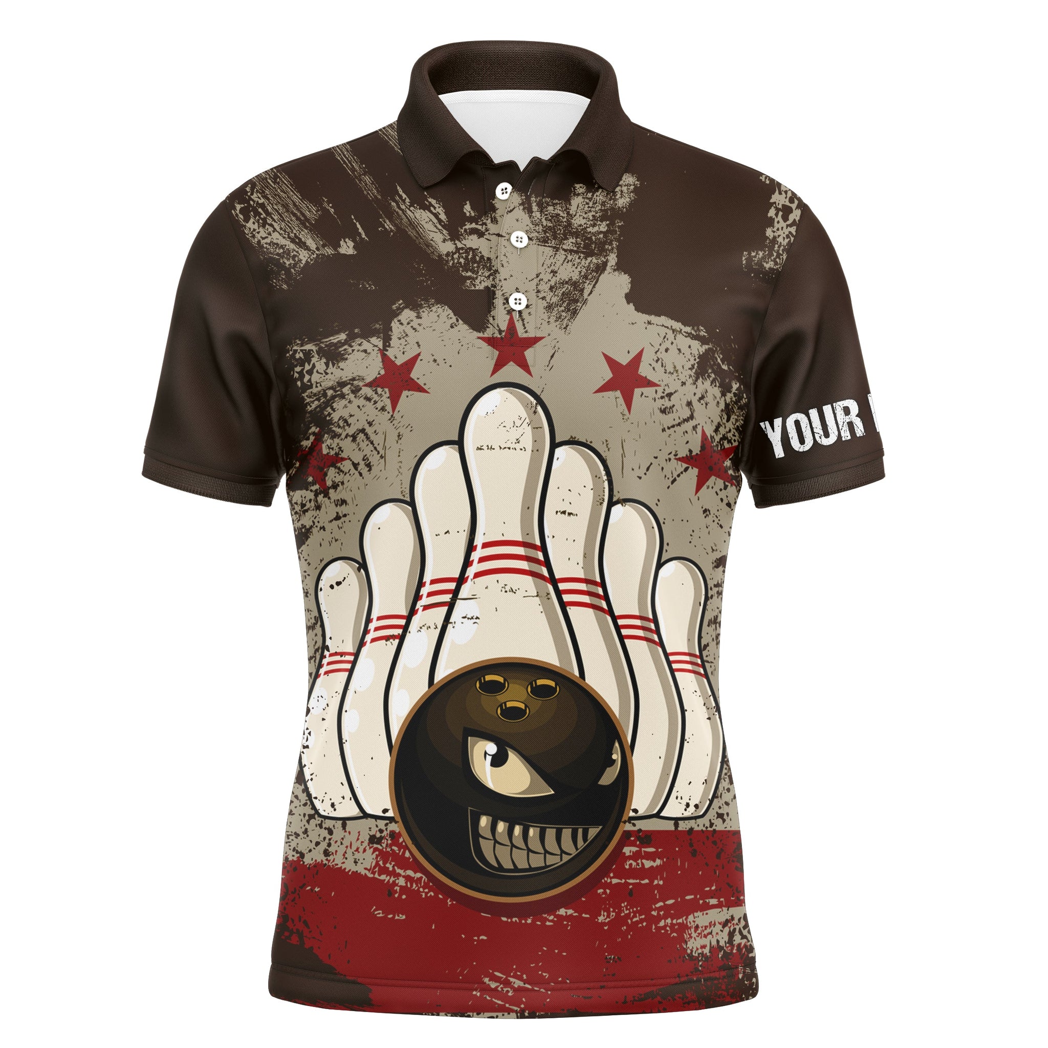 Custom Retro Bowling Polo Shirts for Men N4580