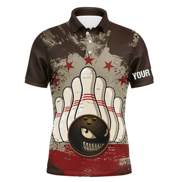 Custom Retro Bowling Polo Shirts for Men N4580