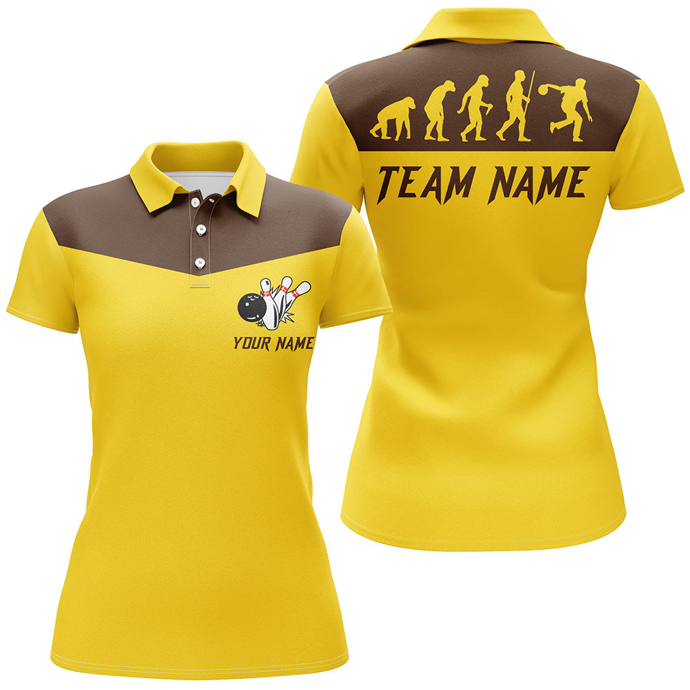 Custom Yellow Bowling Polo Shirt for Women N6890