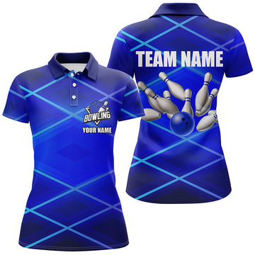 Women's Neon Blue Bowling Team Shirt N7540