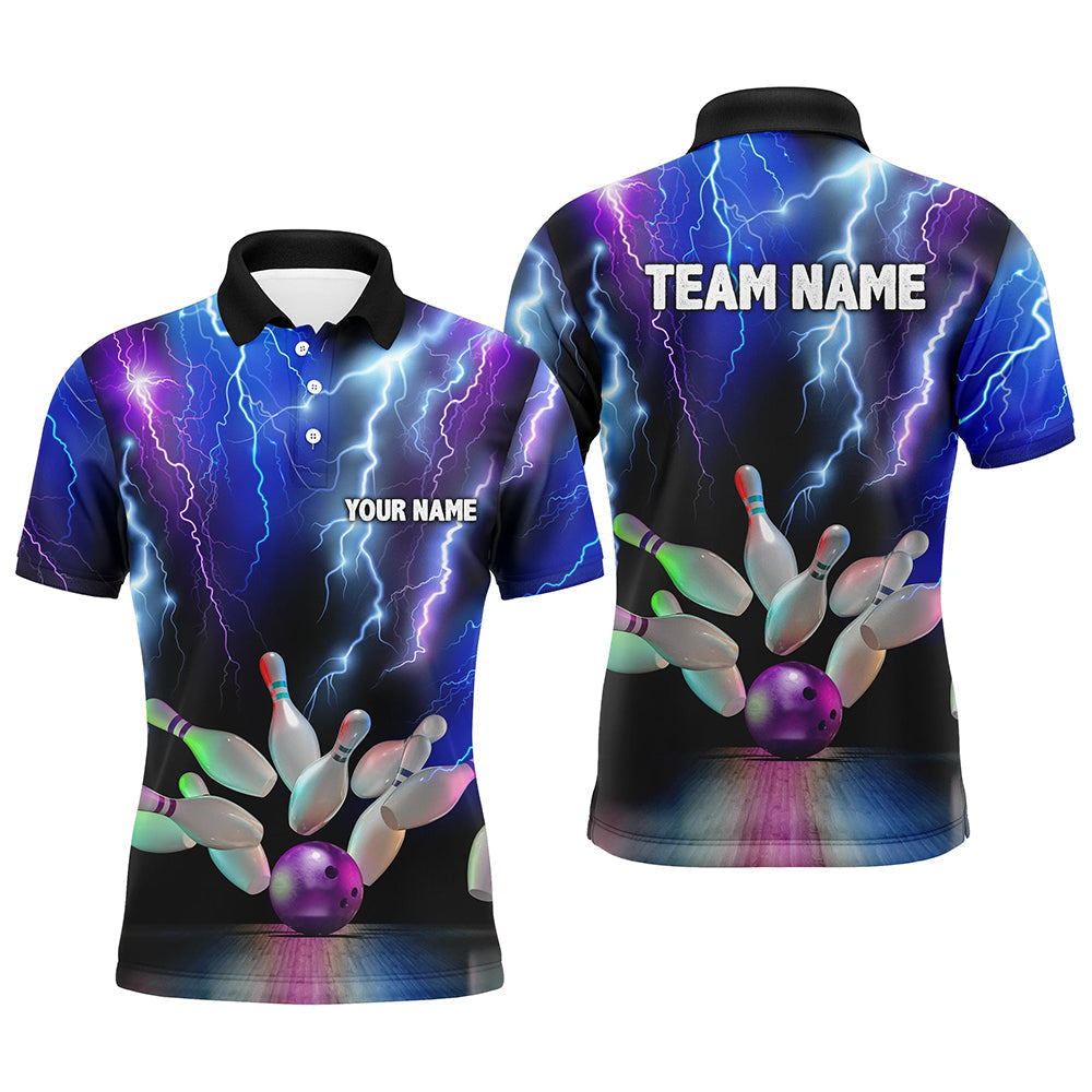 Men's Colourful Lightning Bowling Polo Shirt N7093
