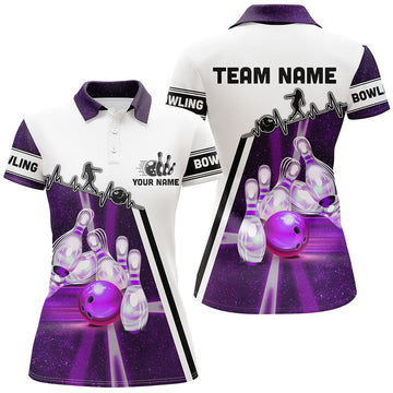 Women's Purple Galaxy Bowling Polo Team Jerseys N6768
