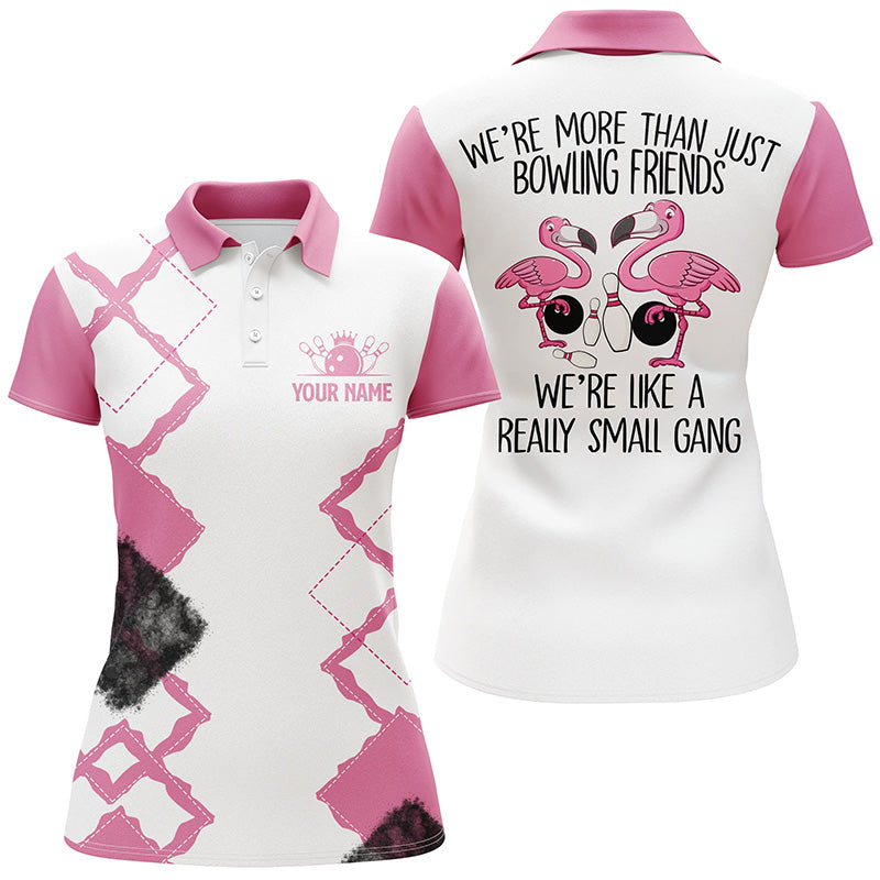 Pink Flamingo Bowling Polo Shirt for Women N5969