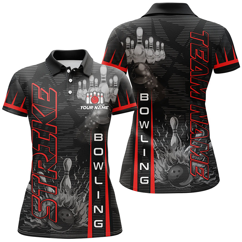 Women's Custom Red Bowling Shirts N8288