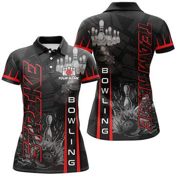 Women's Custom Red Bowling Shirts N8288