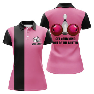 Personalised Pink Women's Bowling Polo Shirt N5520