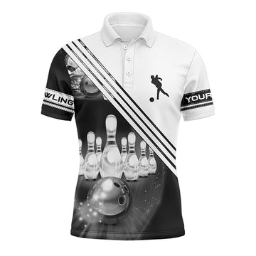 White Custom Bowling Shirt for Men N4452