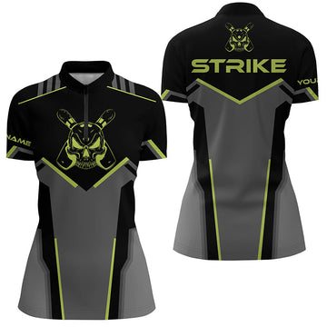 Women's Retro Bowling Quarter Zip Team Jersey N6245