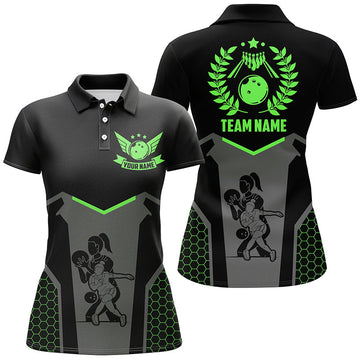 Black Retro Bowling Jerseys for Women - Custom Team Shirts N7550