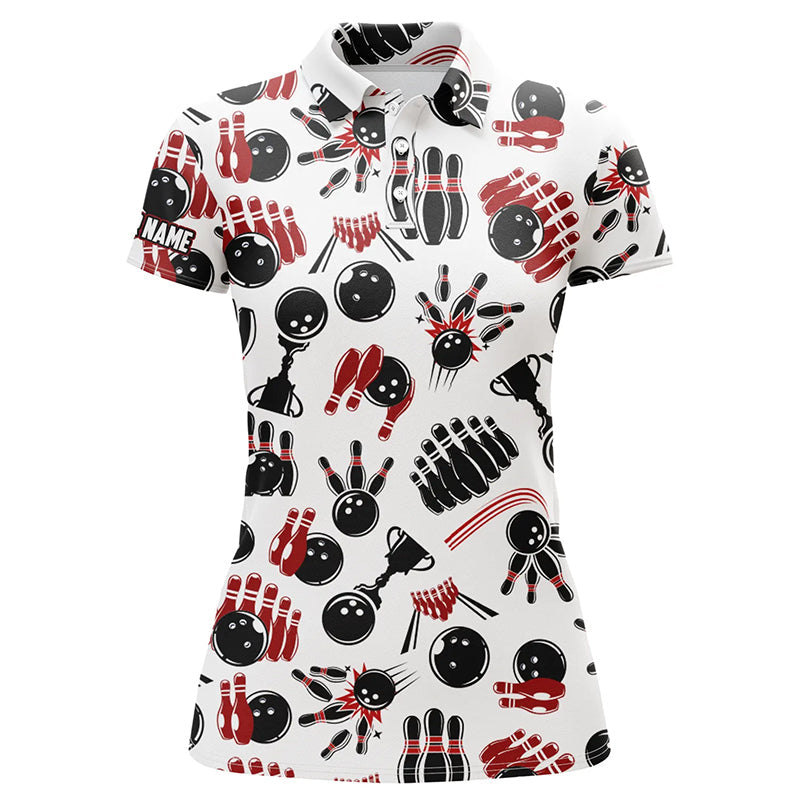 Women's Bowling Polo Shirt - Custom Team Design for Girl Bowlers N5384