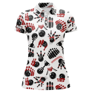 Women's Bowling Polo Shirt - Custom Team Design for Girl Bowlers N5384