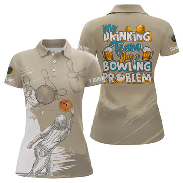 Vintage Women's Bowling Polo Shirt - Custom Team League Jersey N7017