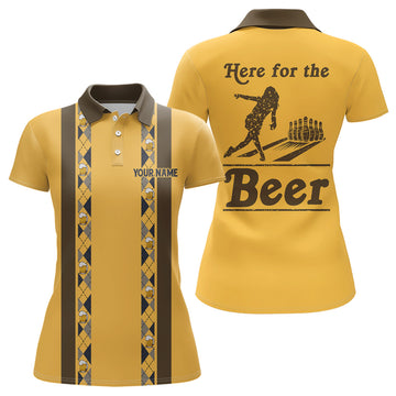 Custom Yellow Retro Bowling Polo Shirt for Women N6567