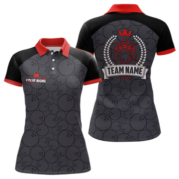 Women's Red Camo Bowling Shirts N8350