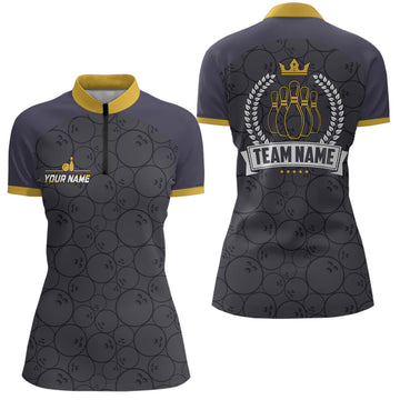 Women's Camo Bowling Quarter Zip Shirt N6756