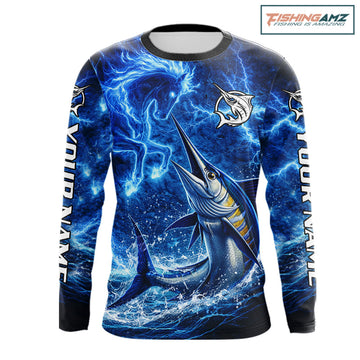 Marlin & Blue Thunder Horse Fishing Shirt Long Sleeve, Marlin Fishing Shirt For Men NHT450