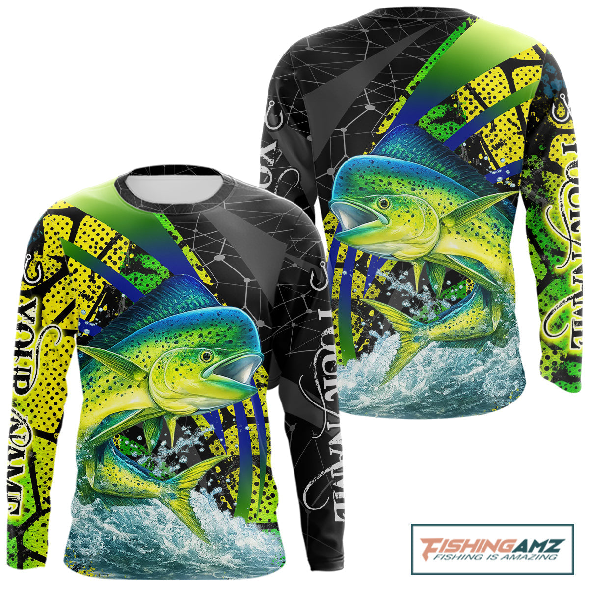 Personalized Mahi Mahi Fishing Jerseys 3D Long Sleeve Shirt, Fishing Gift  NHT402