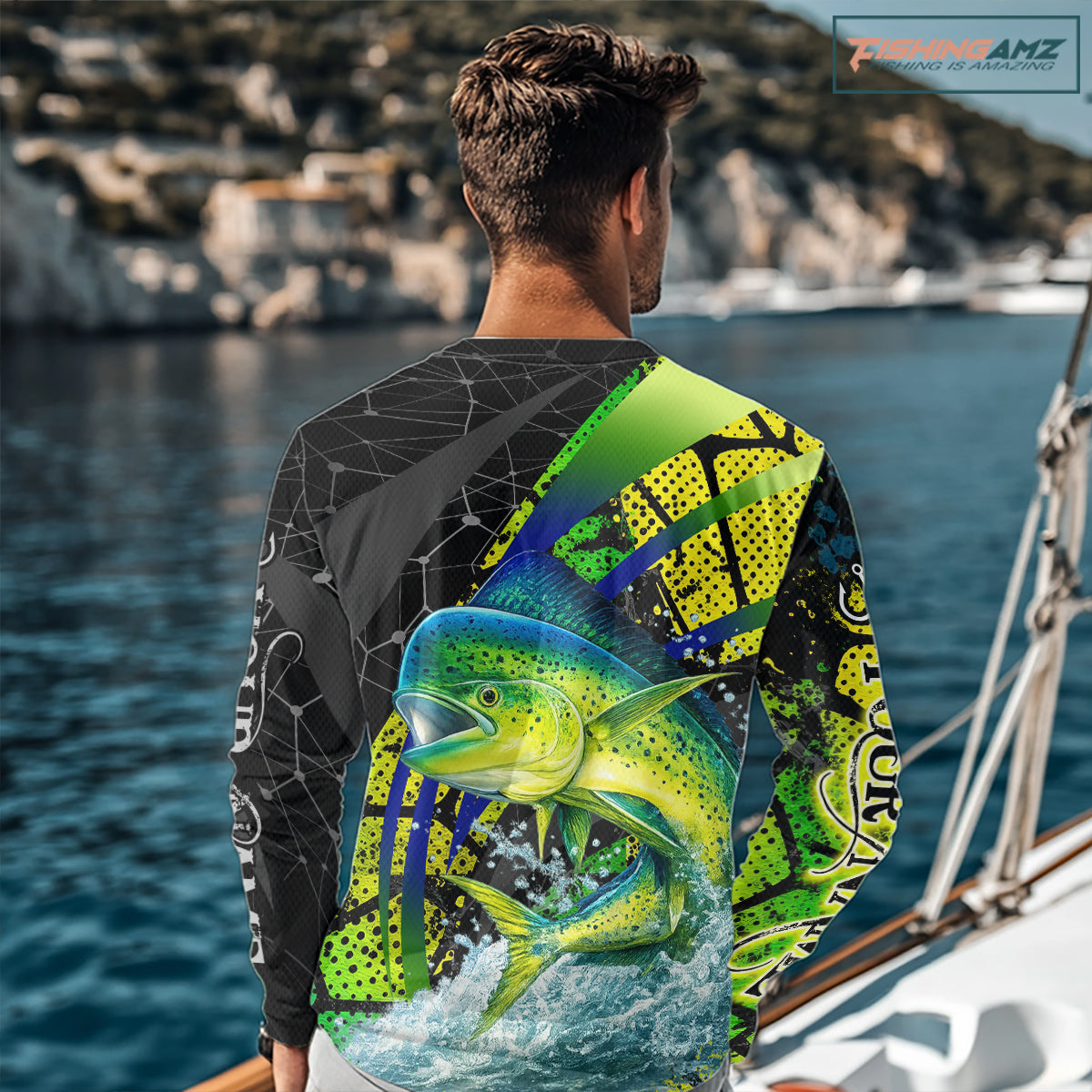 Personalized Mahi Mahi Fishing Jerseys 3D Long Sleeve Shirt, Fishing Gift  NHT402