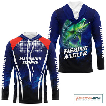 Personalized Mahi Mahi Fishing Hood UV Protection Saltwater Fishing Shirts NBT373