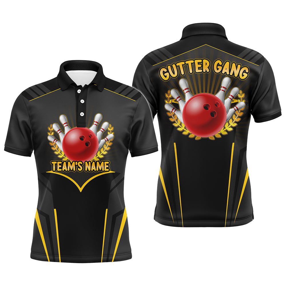 Gutter Gang Men's 3D Print Bowling Polo Shirt N143