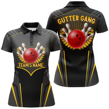 Gutter Gang Women's Custom Bowling Polo Shirt N143