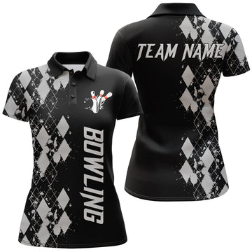 Personalised Women's Argyle Bowling Polo Shirt N23