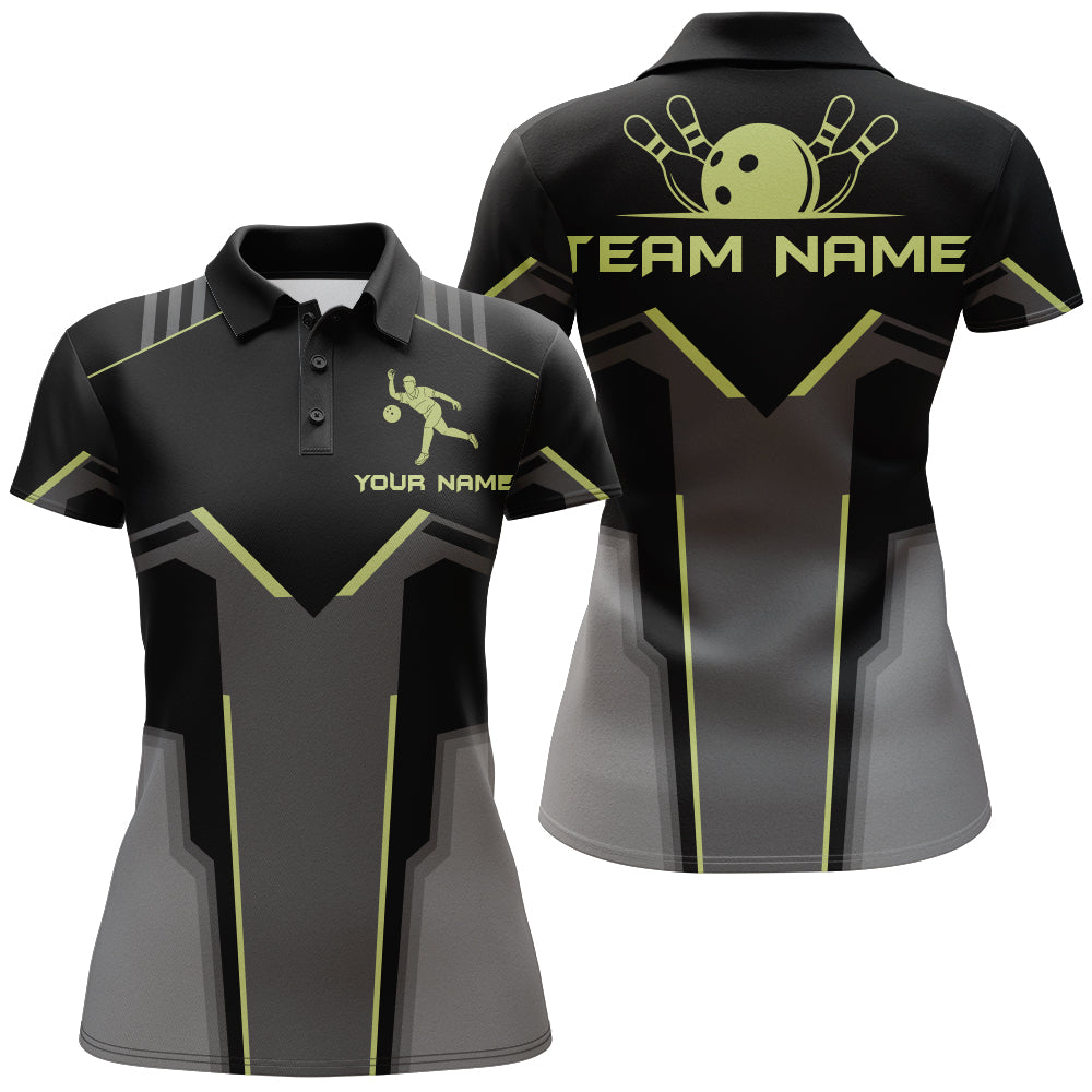 Women's Custom Team Name Bowling Polo Shirt, Short Sleeves N28